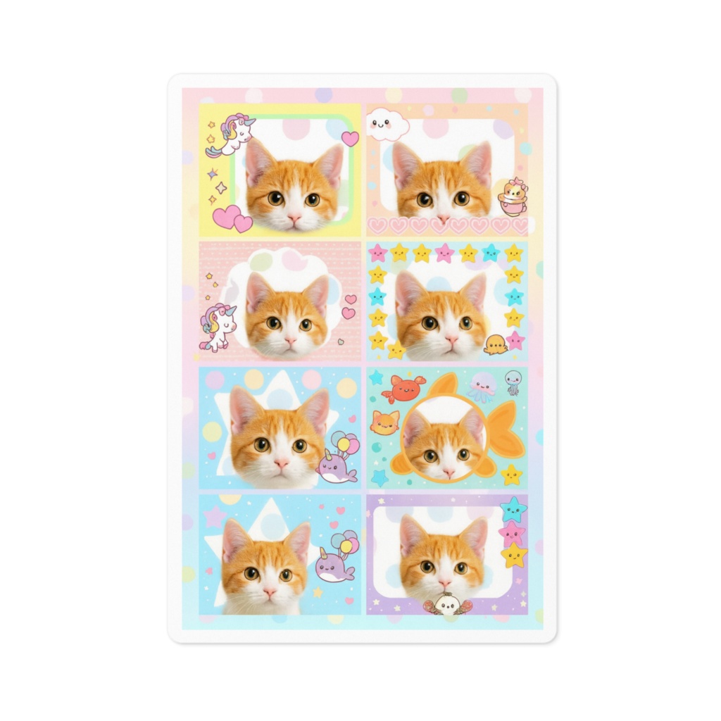 にゃんこちゃんプリクラ風シール