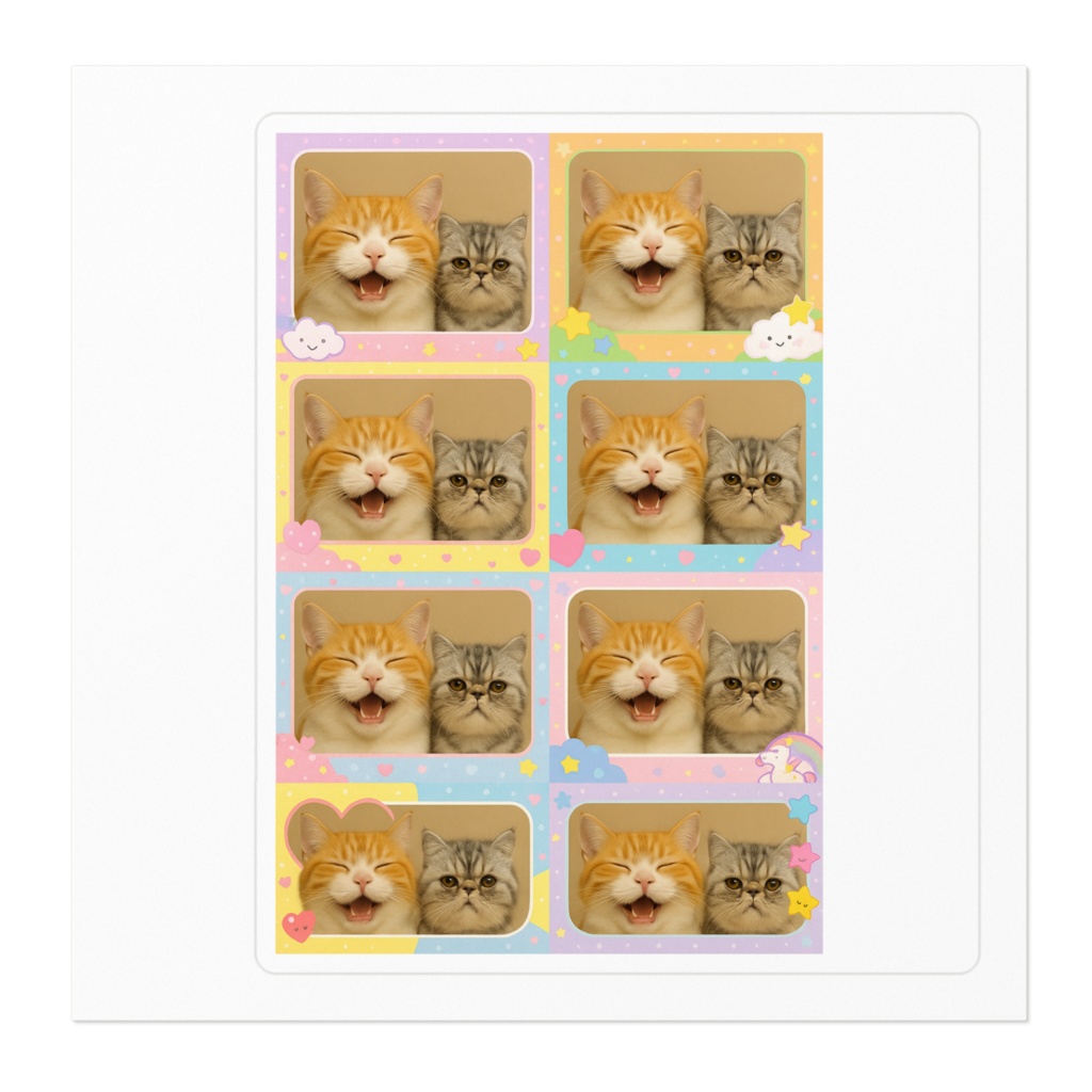 猫ちゃんツーショットプリクラ