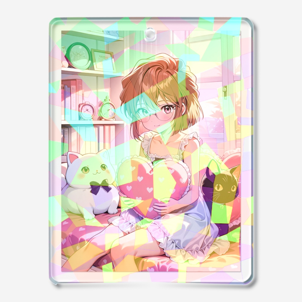 AIイラスト灰原哀キラキラキーホルダー
