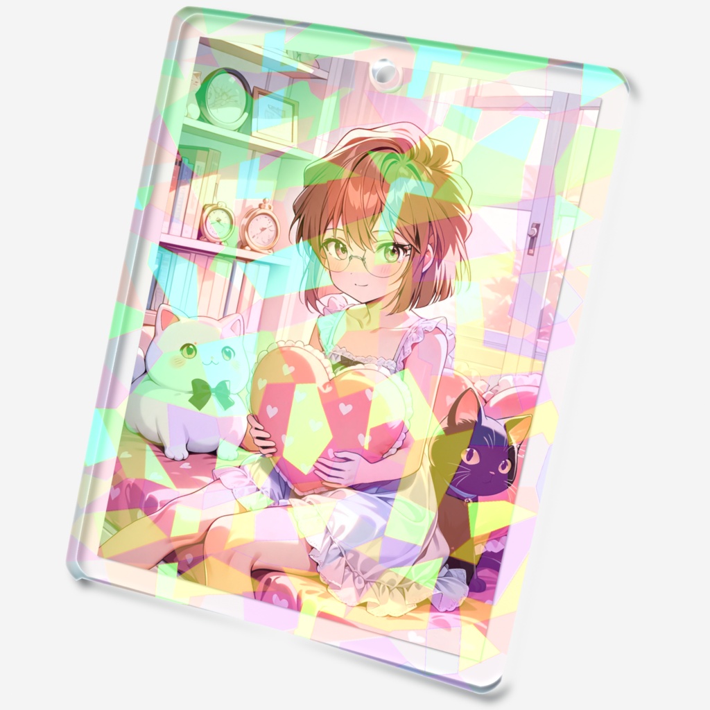 AIイラスト灰原哀キラキラキーホルダー