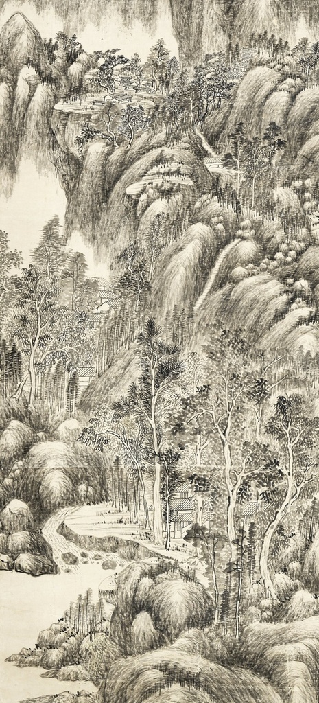 清・弘旿 林泉幽邃図・高画質JPG