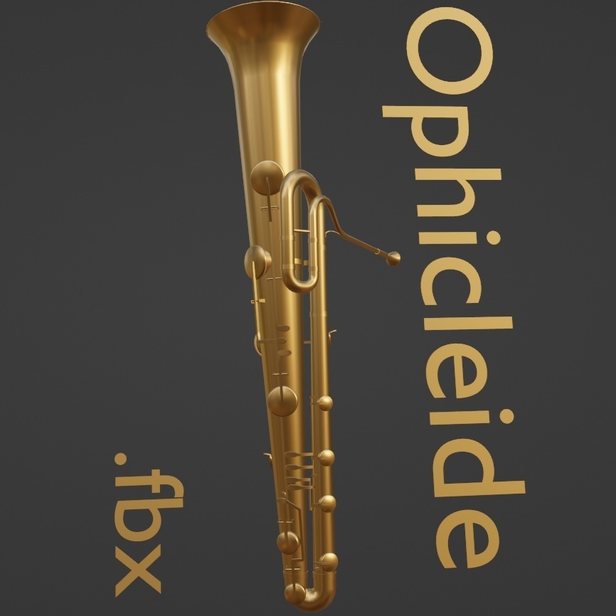 [3D楽器モデル]オフィクレイド_Ophicleide