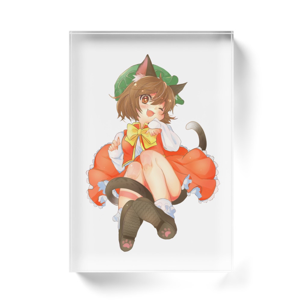 橙 アクリルブロック