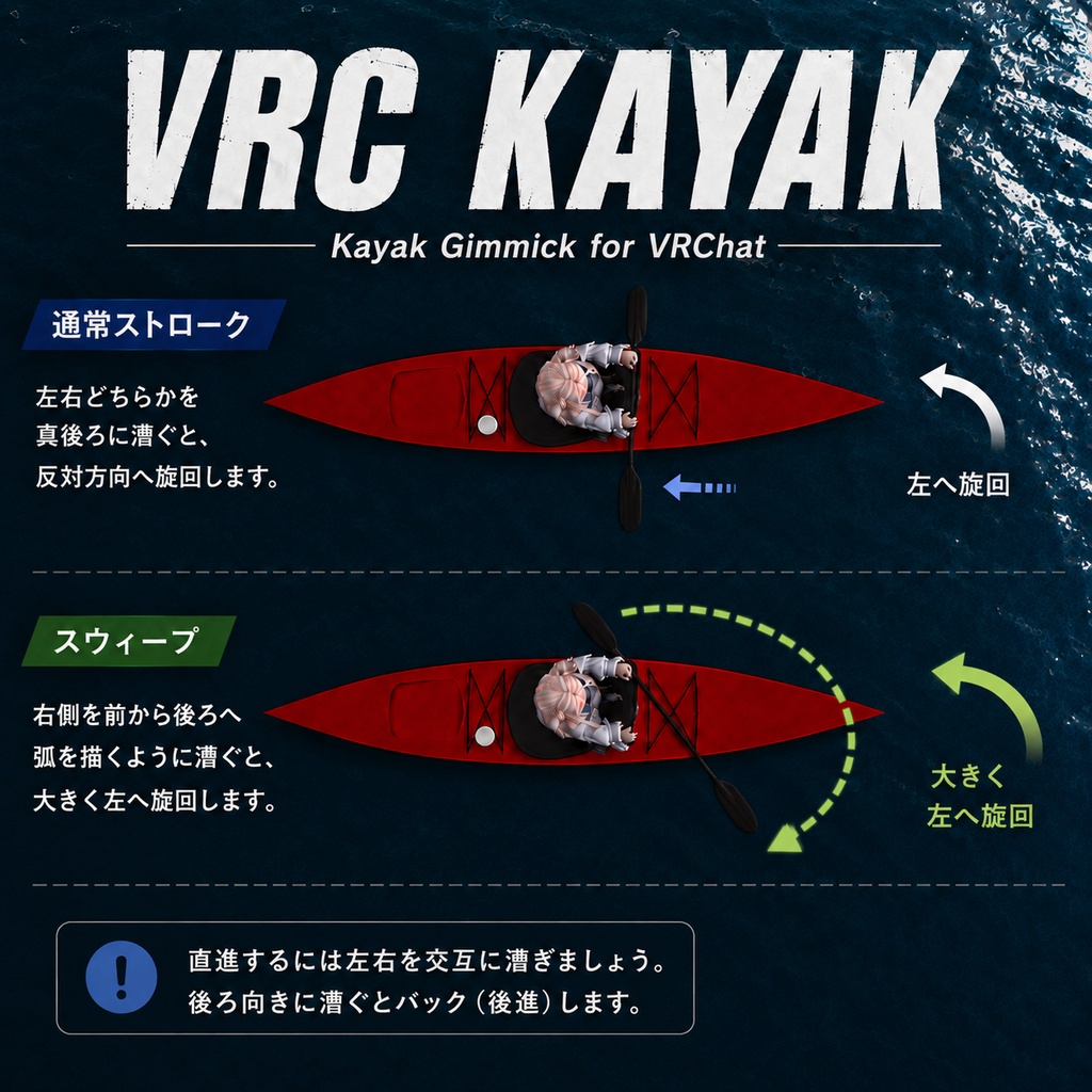 【発売記念✨8/18まで2000円→1500円の25%セール!!】【VRChat】VRC Kayak - カヤックギミック【Worldギミック】