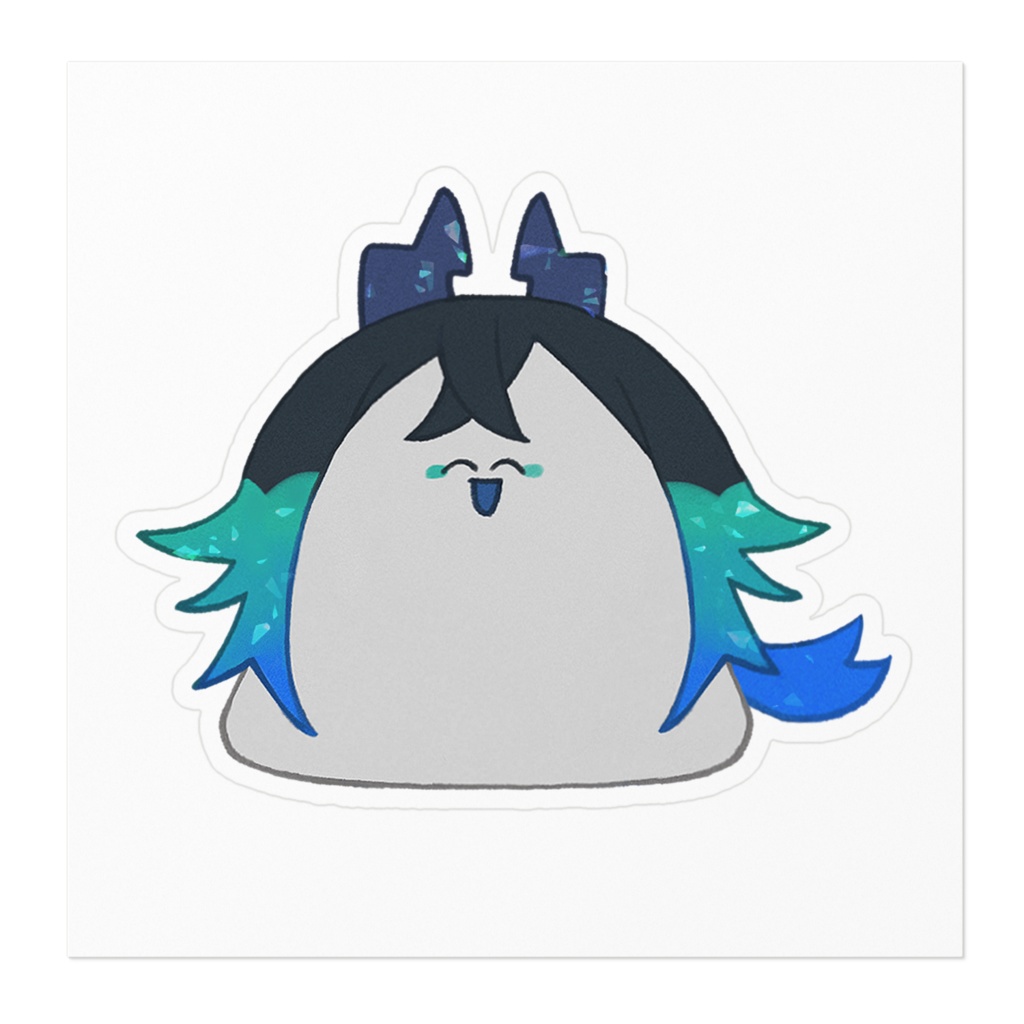 あごもちわにちゃんステッカー