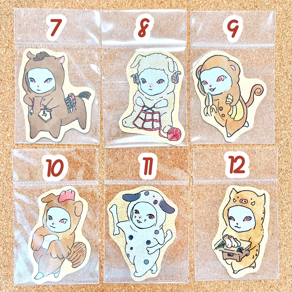 干支ステッカー(単品ver)(全12種)