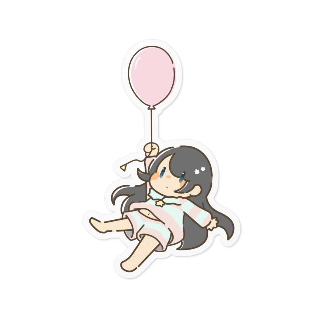 ふうせんふわふわステッカー【ホワイト】