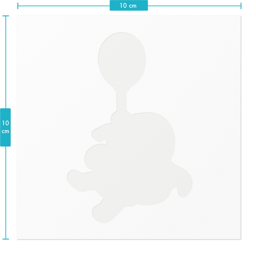 ふうせんふわふわステッカー【ホワイト】