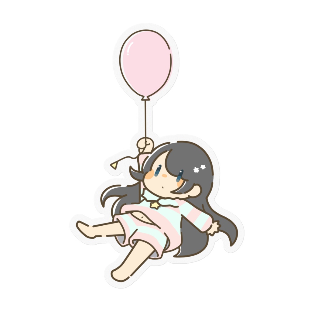 ふうせんふわふわステッカー【クリア】