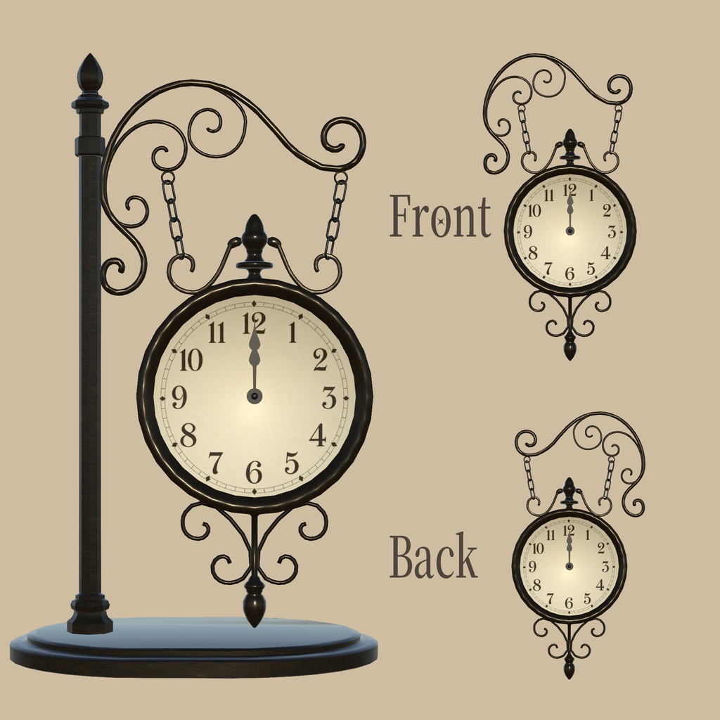 アンティークな吊り下げ時計 - Antique Hanging clock
