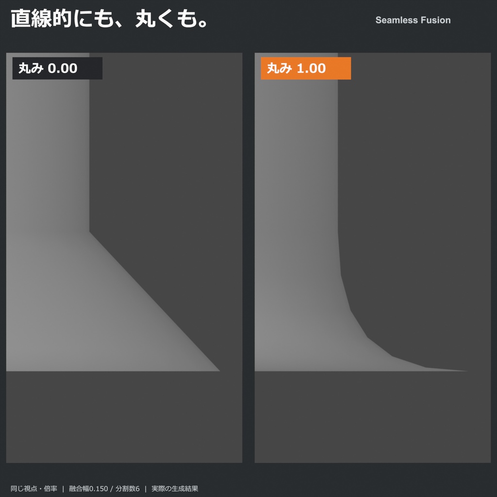 【blender】オブジェクトを溶接するアドオン-Seamless Fusion-