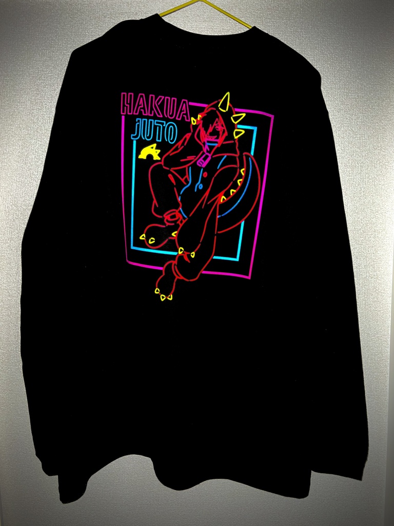 【受注生産】白亜獣斗 Neon Sign ロングスリーブTシャツ