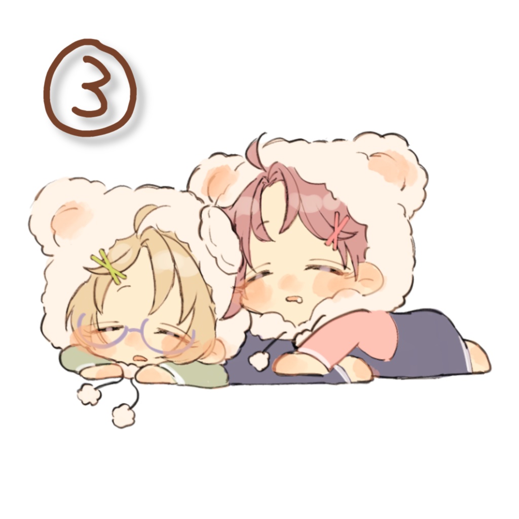 まおまこ フェルトステッカー①②③