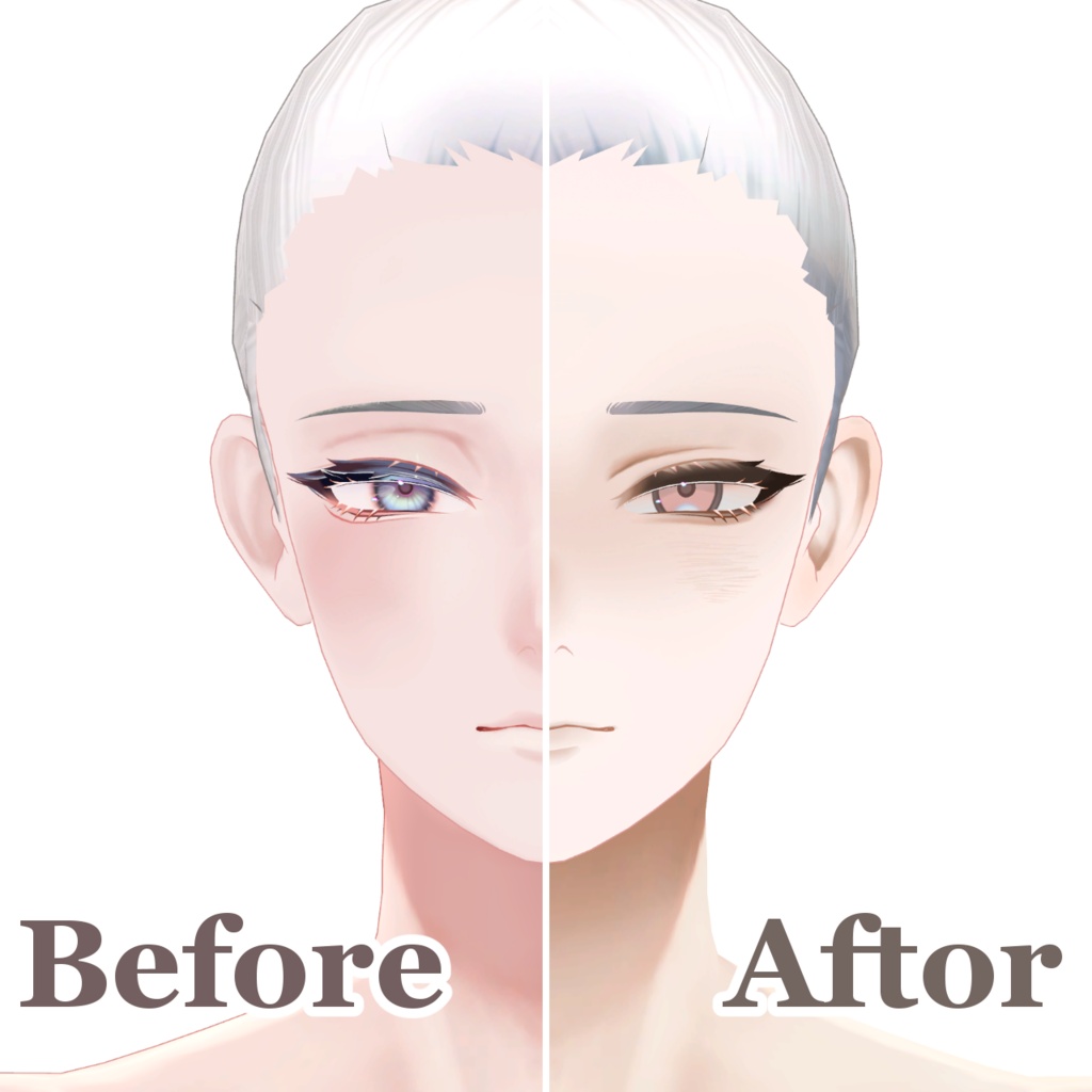 【斑霞対応】ふんわり抜け感メイク+eye texture