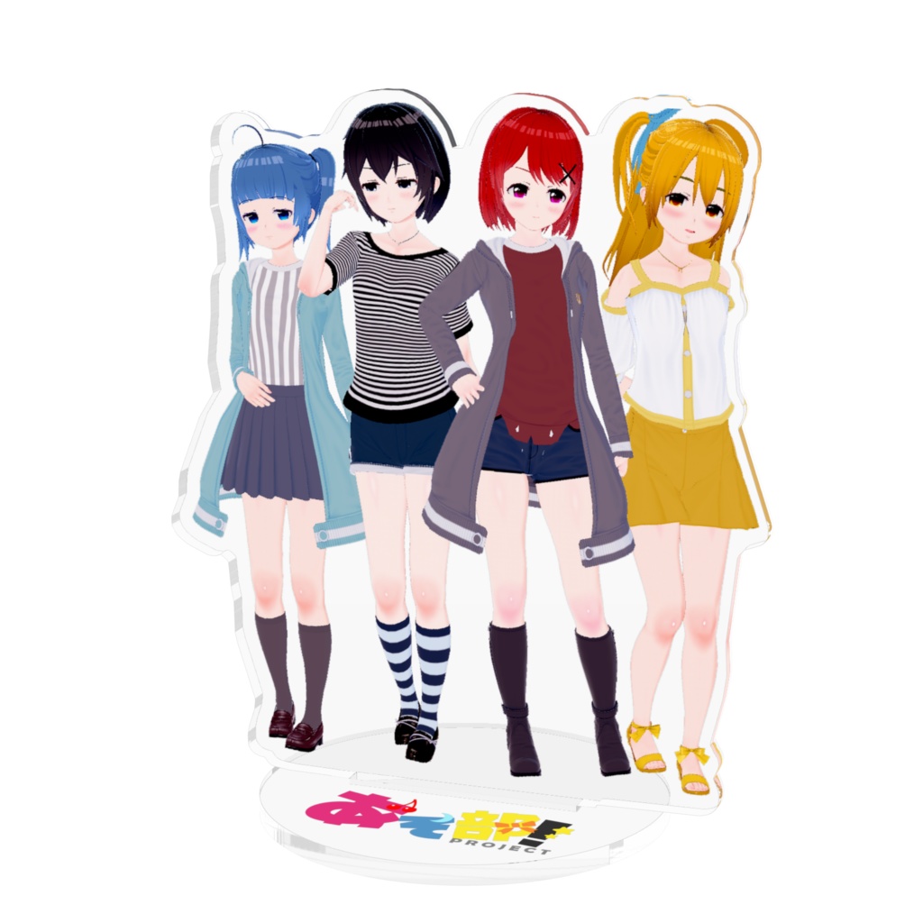 あそ部 アクリルフィギュア まさかとこえだとゆらりとしあんver.