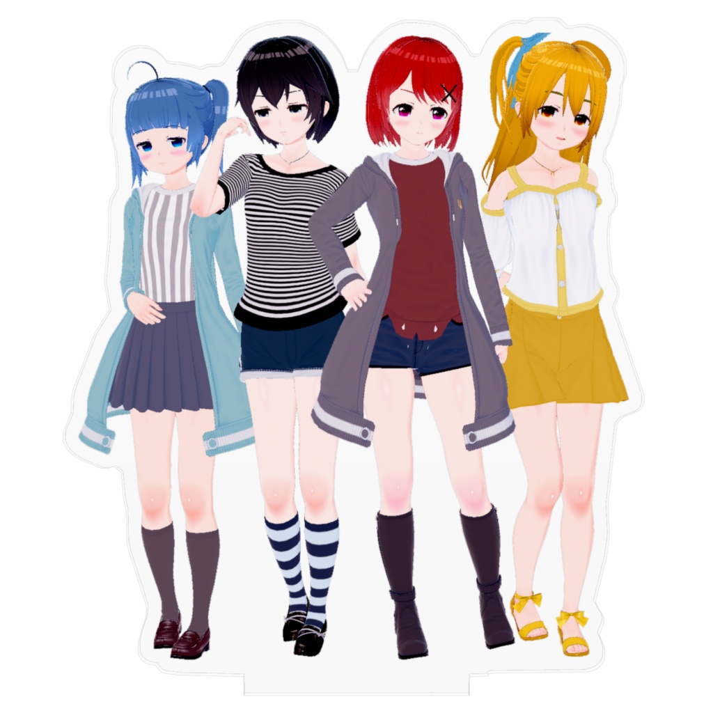 あそ部 アクリルフィギュア まさかとこえだとゆらりとしあんver.