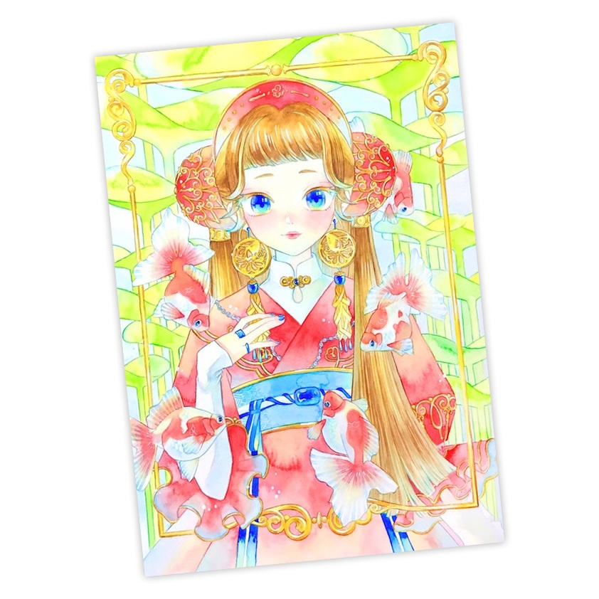 【ポストカード】 赤いお姫様