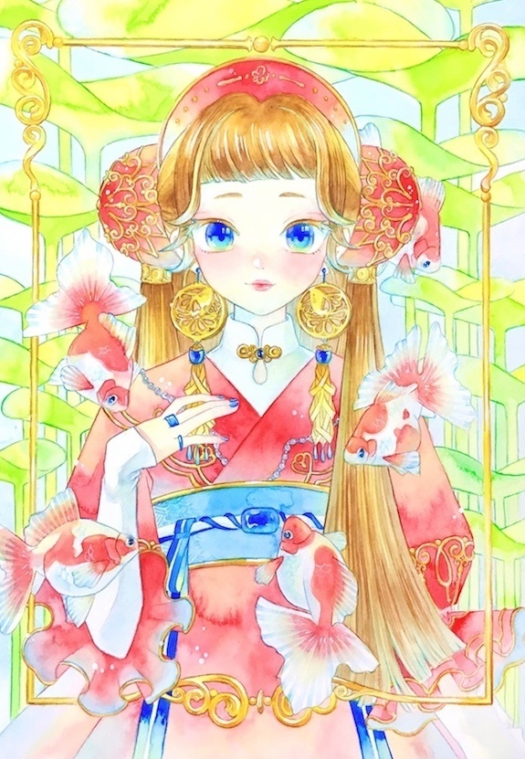 【ポストカード】 赤いお姫様