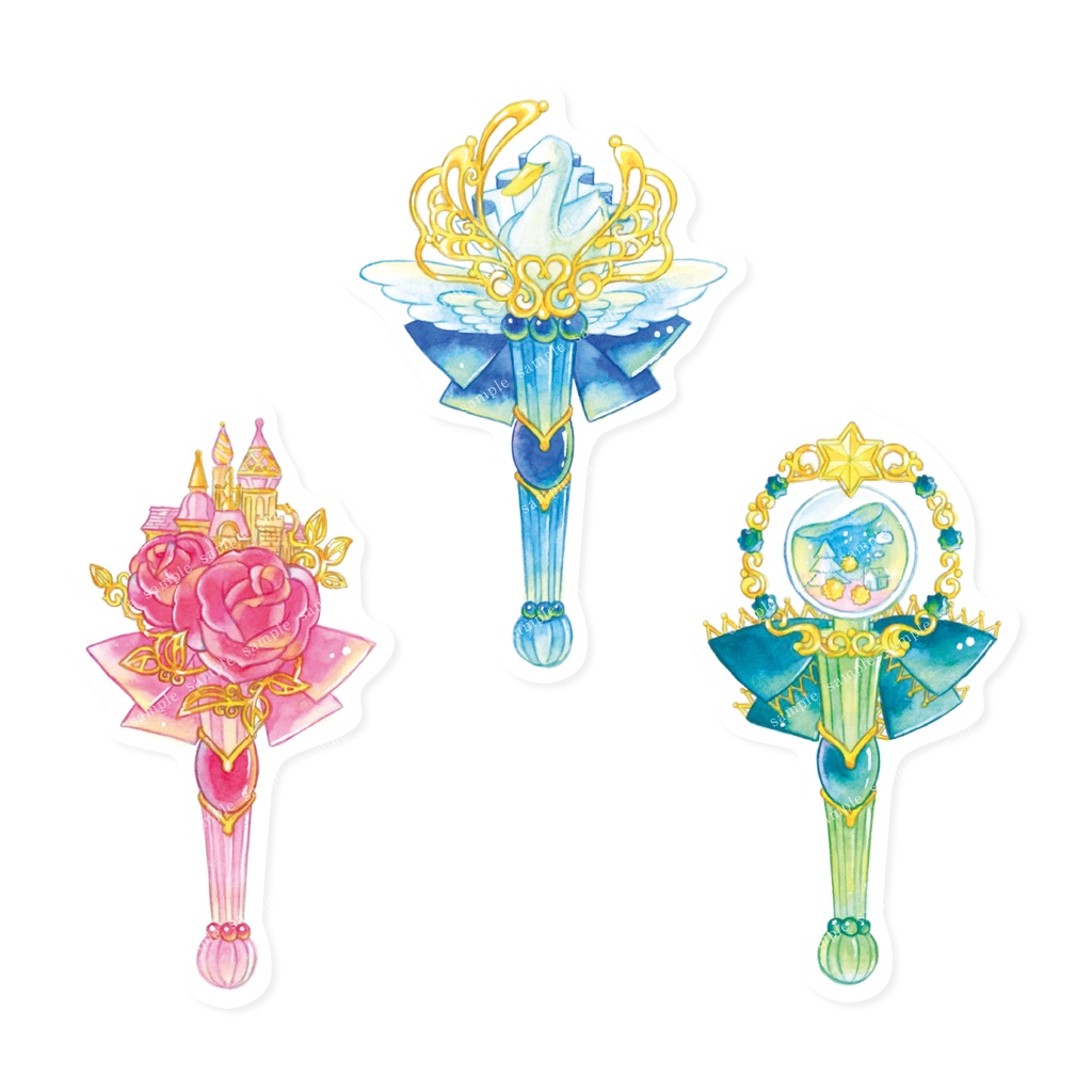 【フレークシール 】Magic primaたちの杖