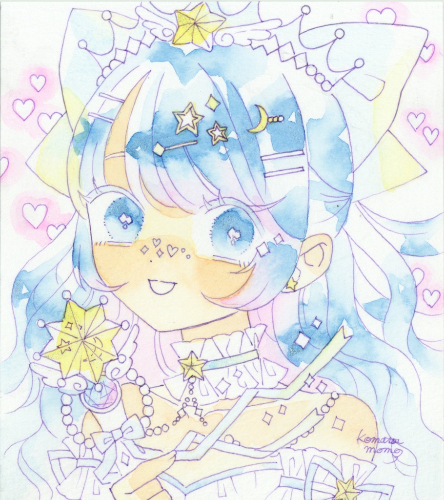 【ドローイング】魔法少女_ターコイズ