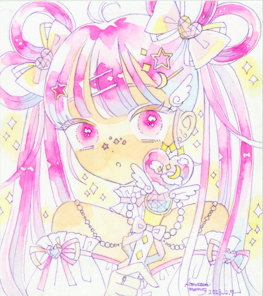 【ドローイング】魔法少女_ピンク