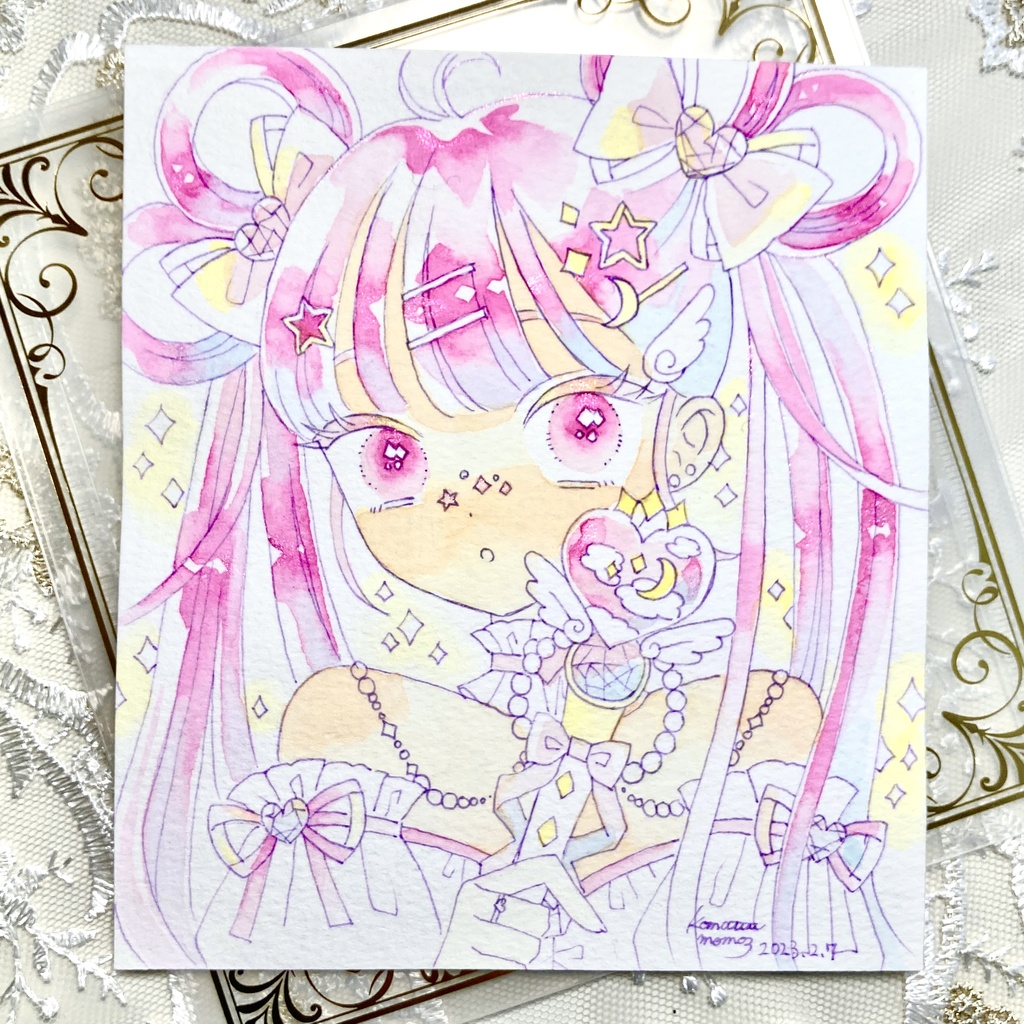 【ドローイング】魔法少女_ピンク