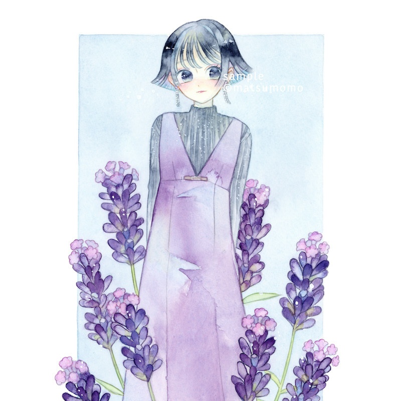 【原画】ラベンダー/風鈴草