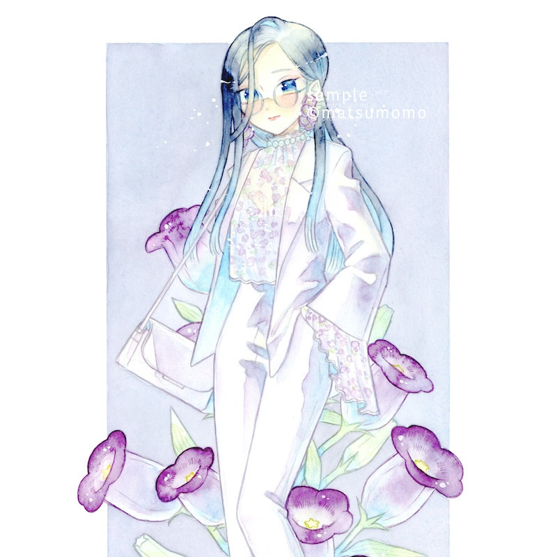 【原画】ラベンダー/風鈴草