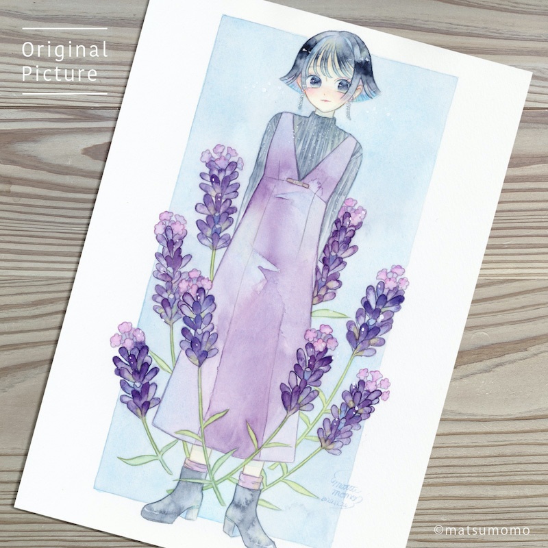 【原画】ラベンダー/風鈴草
