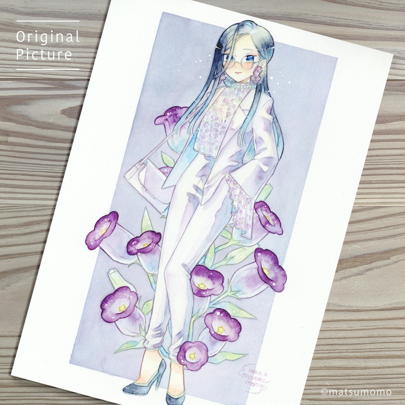 【原画】ラベンダー/風鈴草