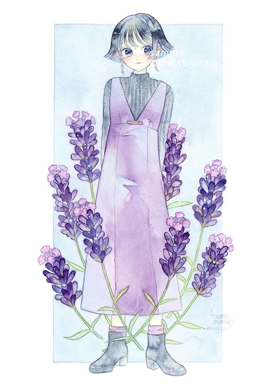 【原画】ラベンダー/風鈴草