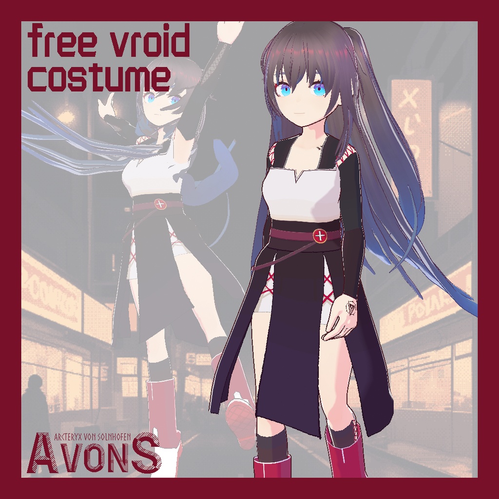 【無料vroid衣装】なんとかwine costume