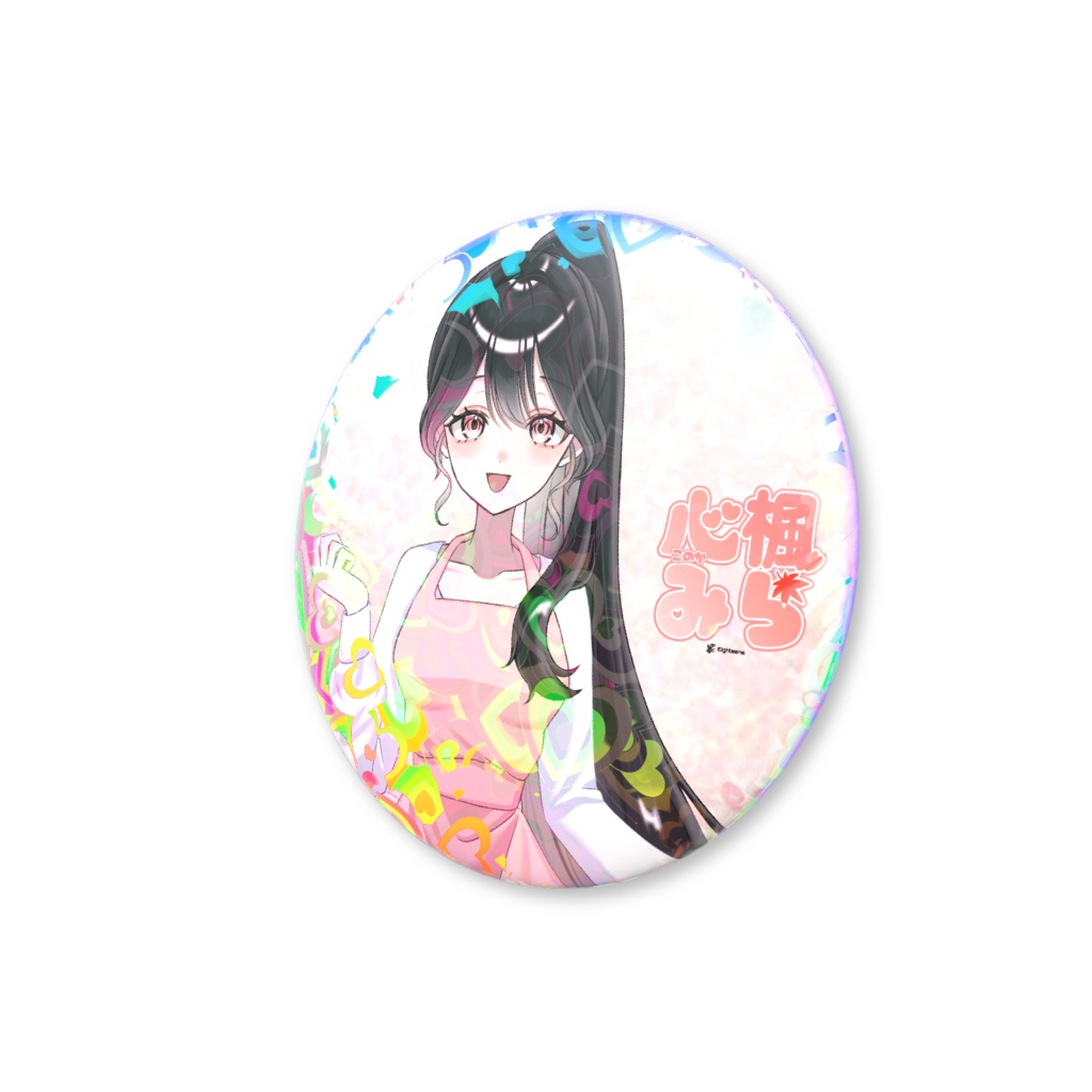 18s 心楓みら 立ち絵ホロ缶バッチ