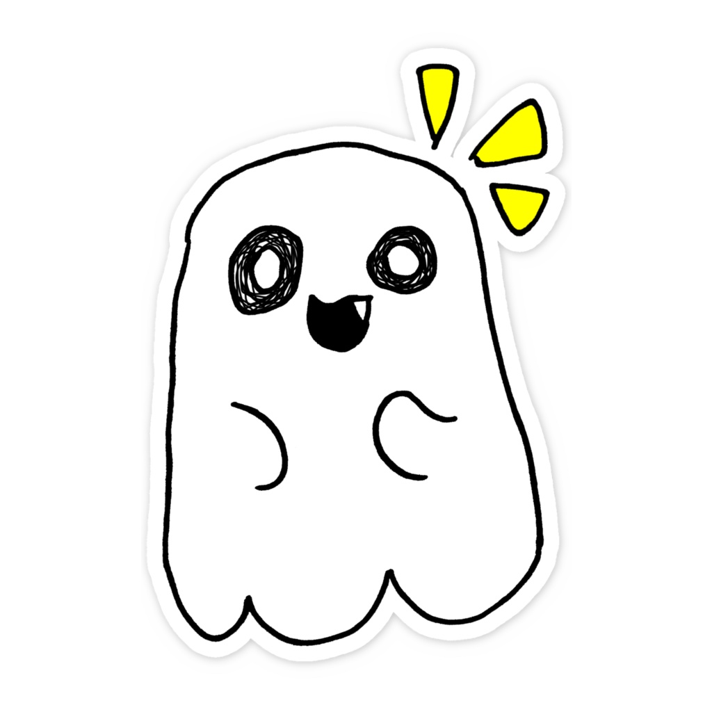 おばけスマホステッカー【あおりんご作】