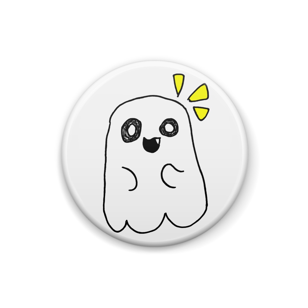 おばけ缶バッジ25mm【あおりんご作】
