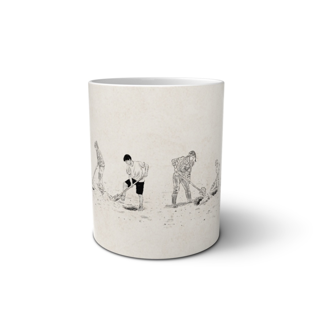 ほり続けた男 マグカップ(老若男女)