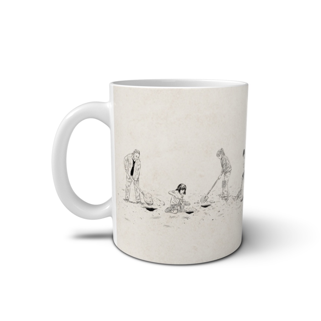 ほり続けた男 マグカップ(老若男女)