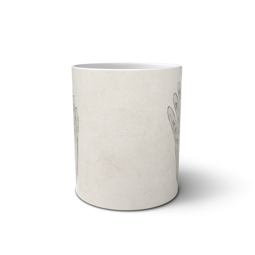 ほり続けた男 マグカップ(手)