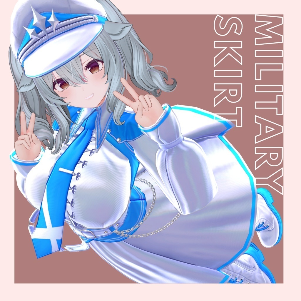 女性アバター向け衣装『ミリタリースカート』 - By よねぐり / CP31