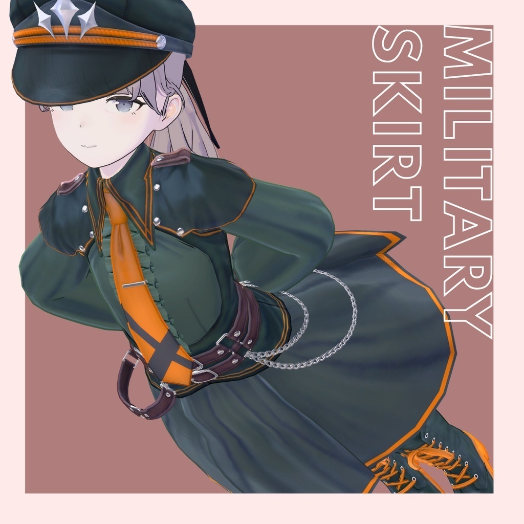 女性アバター向け衣装『ミリタリースカート』 - By よねぐり / CP31