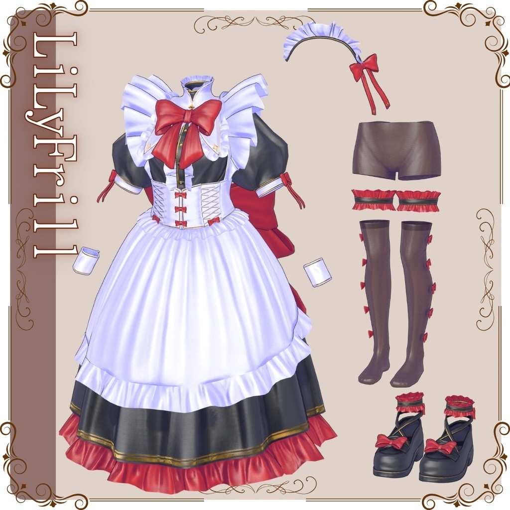 女性アバター向け衣装『リリィフリル』 - By よねぐり/ CP31