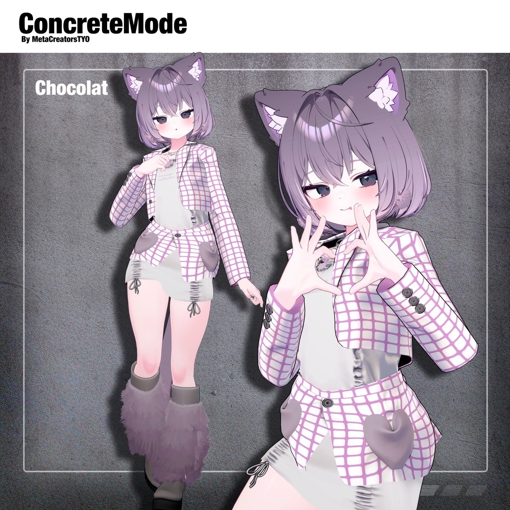女性アバター向け衣装『Concrete Mode』 - By 伊ノ本カズラ / CP4
