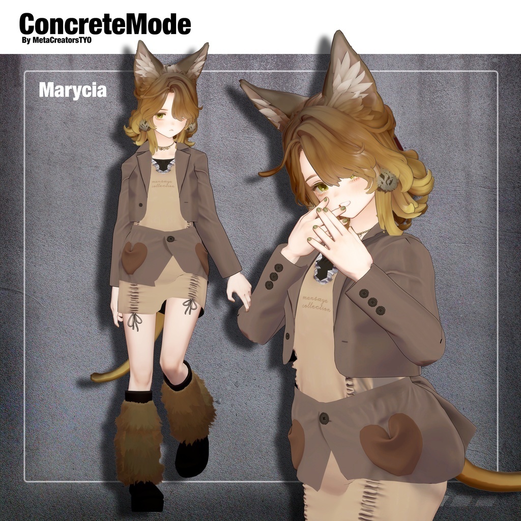 女性アバター向け衣装『Concrete Mode』 - By 伊ノ本カズラ / CP4