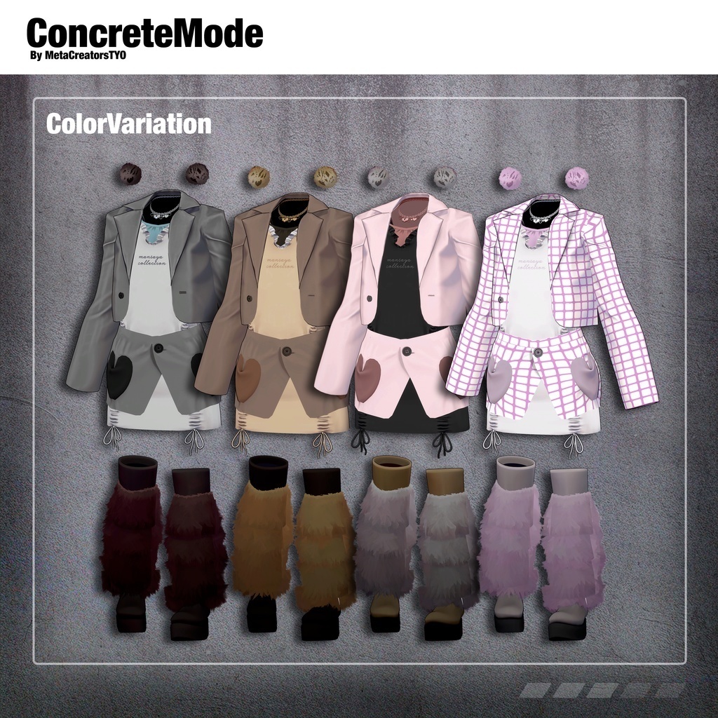 女性アバター向け衣装『Concrete Mode』 - By 伊ノ本カズラ / CP4