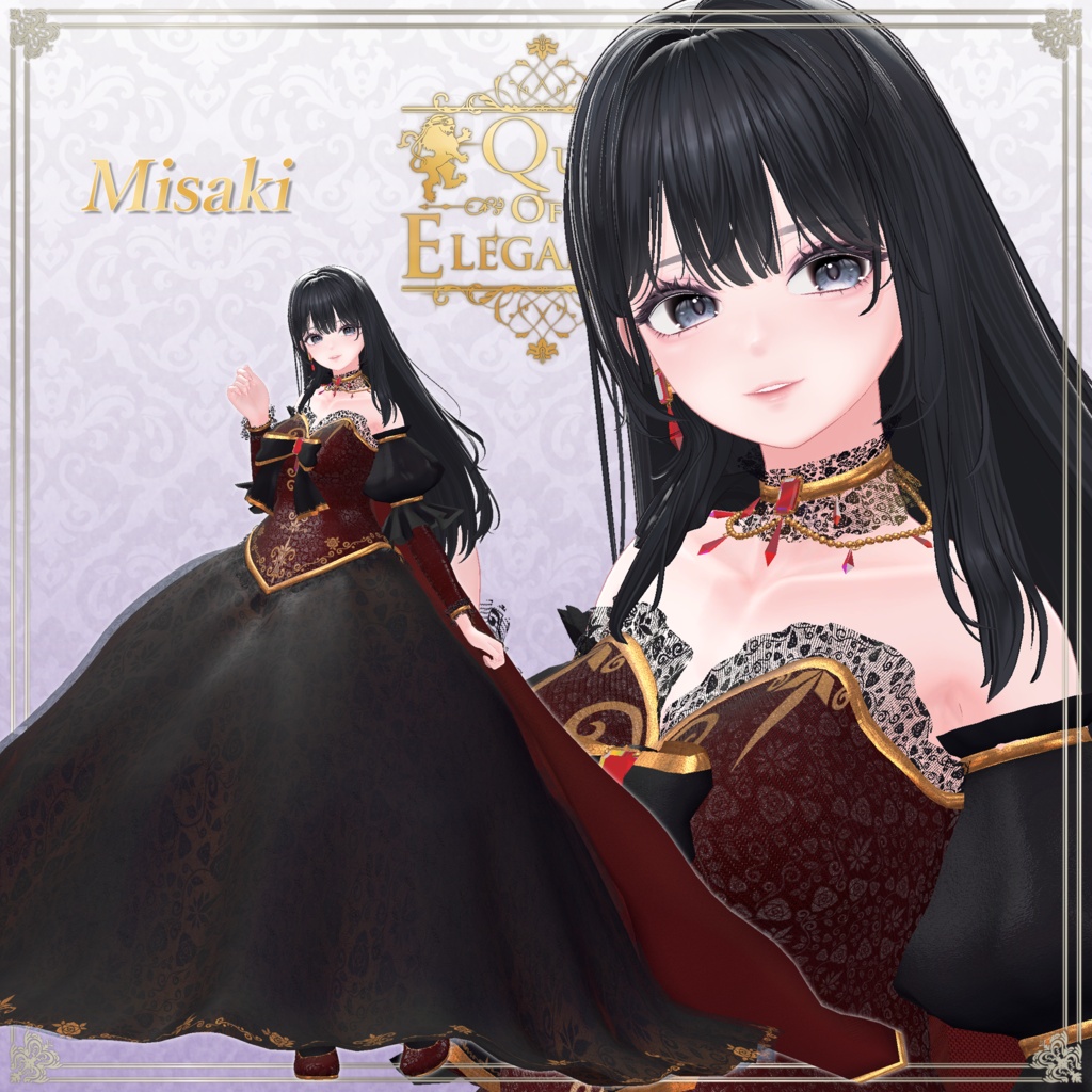 女性アバター向け衣装『Queen of Elegance』 - By ヴォッドリース/ CP39