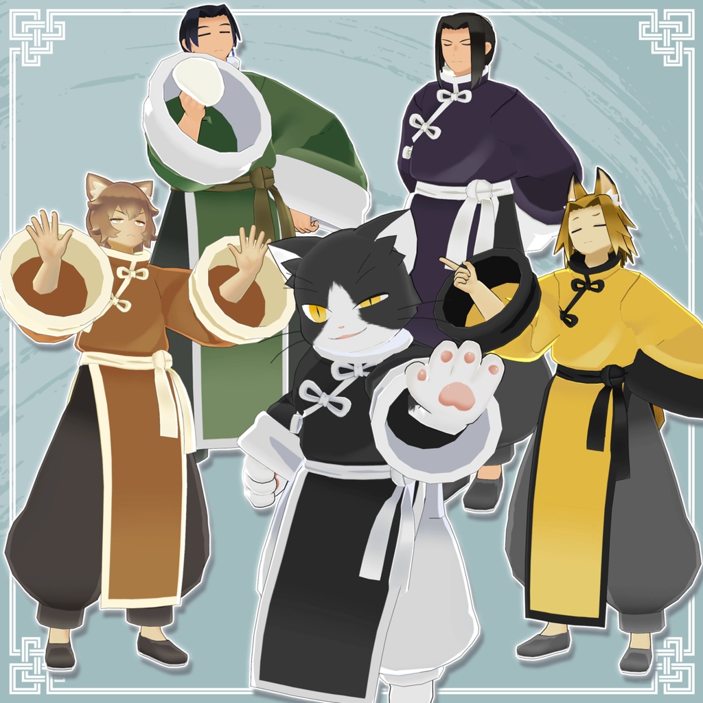 【✨期間限定セール中✨】女性アバター向け衣装『師父長袍』 - By バーチャル餓狼ロロミ / CP3