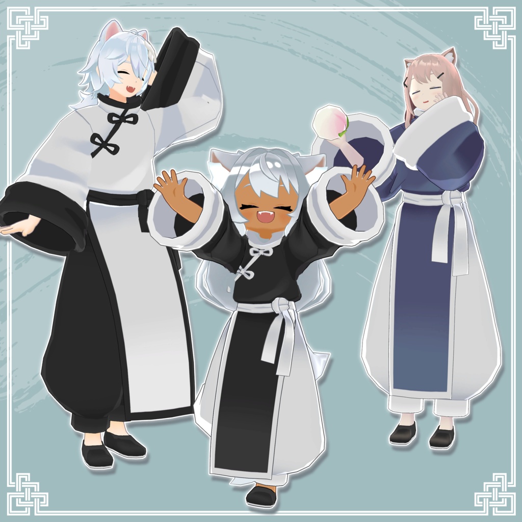 【✨期間限定セール中✨】女性アバター向け衣装『師父長袍』 - By バーチャル餓狼ロロミ / CP3