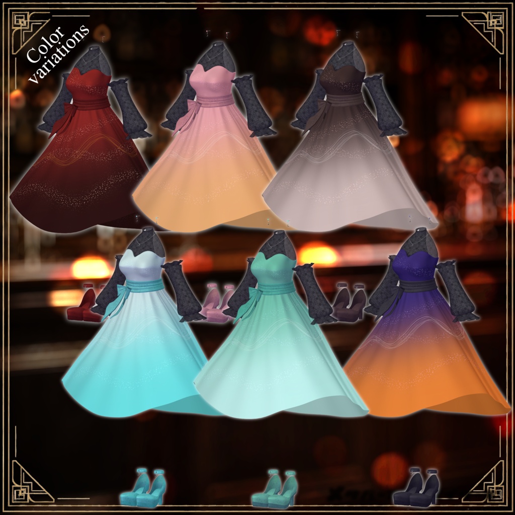 【✨期間限定セール中✨】女性アバター向け衣装『 MoonlitCocktail』 - By kg13 / CP59