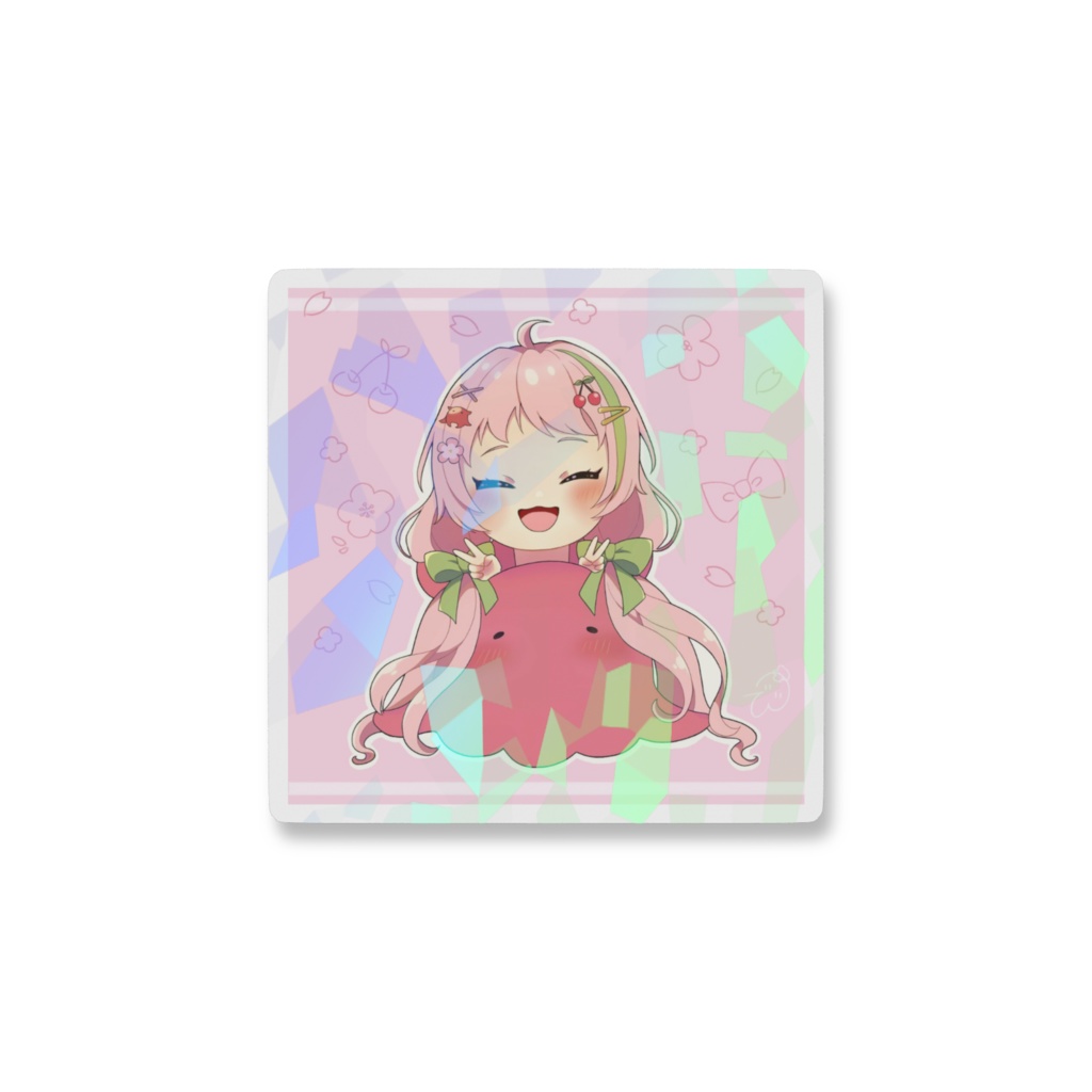 【FAステッカー】ミニさくらめんだこ🌸🍒