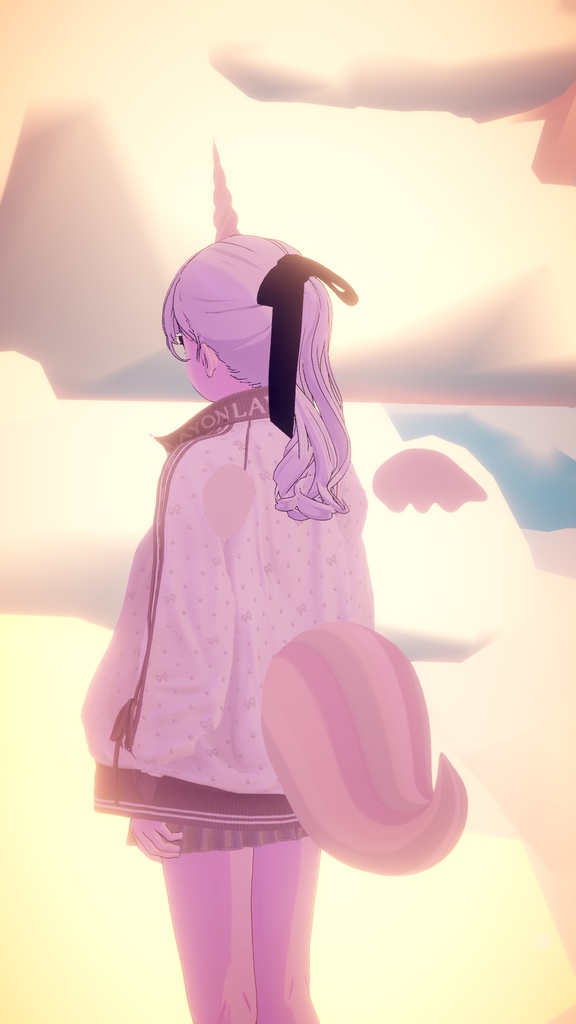 【オリジナル3Dモデル】ユニコーン3点セット(角 / 羽 / しっぽ ) VRChat想定【MA対応】